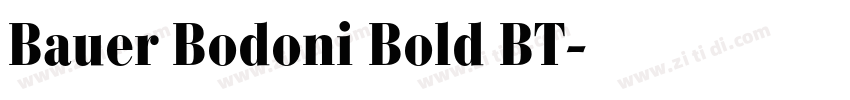Bauer Bodoni Bold BT字体转换